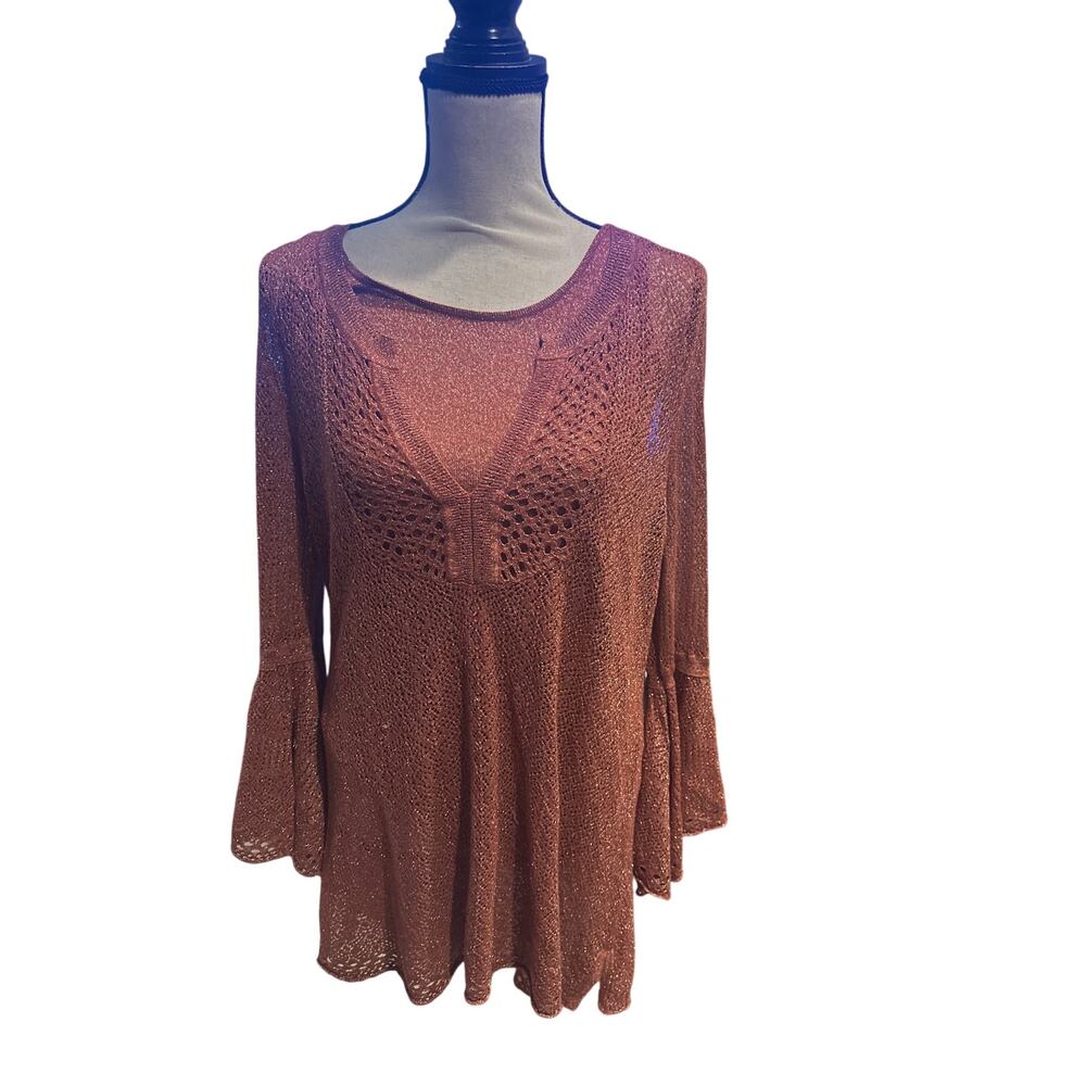 Women’s Chicos Metallic Sweater. Size 2 (medium)